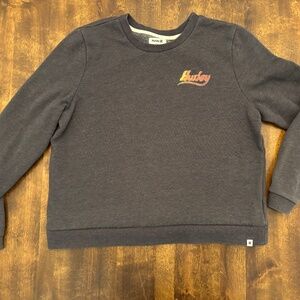 Hurley Cropped Gray Sweatshirt with Logo, Large